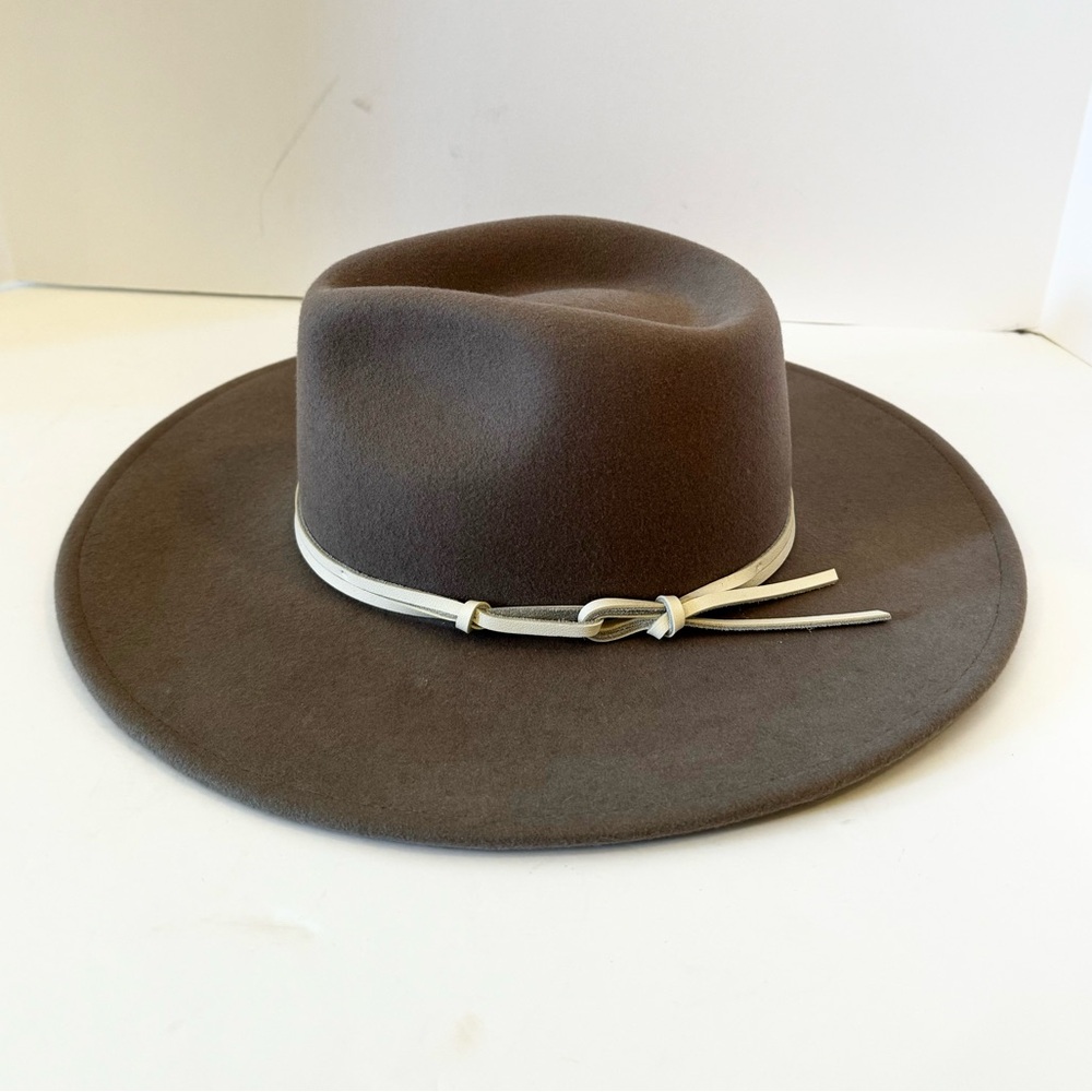 Anthropologie Wool Cowboy Hat w/ Trim